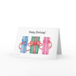 Colourful Gifts Birthday Card