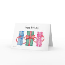 Colourful Gifts Birthday Card