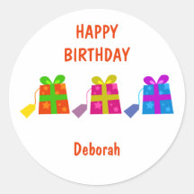 Colourful Gifts, HAPPYBIRTHDAY, Sticker