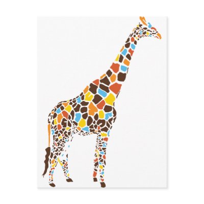 Colourful Giraffe by towntees