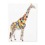 Colourful Giraffe postcards