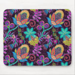 Colourful Glass Beads Look Retro Floral Design Mousepads