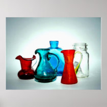 Colourful Glass Bottles Posters