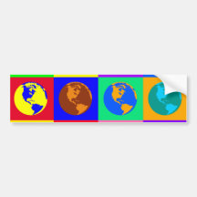 Colourful Globes Bumper Stickers