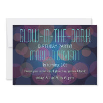 Colourful Glow in the Dark Party Invitation
