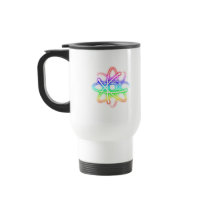 Colourful Glowing Atom - mug