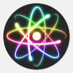 Colourful Glowing Atom - sticker stickers