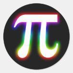 Colourful Glowing Pi - math sticker stickers