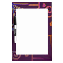 Colourful Glyphs on Maroon Dry Erase Board