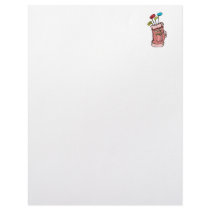 colourful golf bag and clubs graphic custom letterhead
