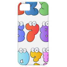 COLOURFUL GOOGLY EYE NUMBERS BUBBLY FUN KIDS EDUCA iPhone 5 COVERS