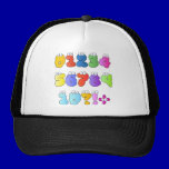 COLOURFUL GOOGLY EYE NUMBERS BUBBLY FUN KIDS EDUCA hats