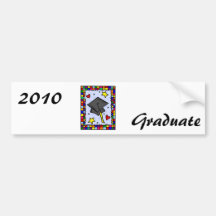 Colourful Graduation Bumper Stickers