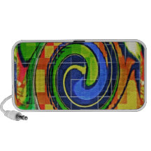 Colourful Graphic Swirls Notebook Speakers