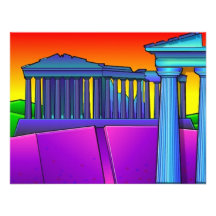 Colourful Greek Themed Party Invitation Ancient