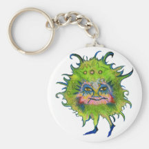 Colourful Green Germ Key Chains