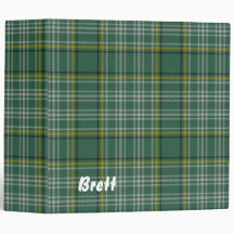 Colourful Green Plaid Binder