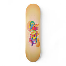 Colourful Groovy Love Skate Deck
