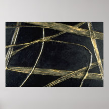 Colourful Haiku in Black and Gold Poster