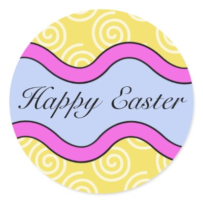 Colourful Happy Easter Stickers by mariannegilliand