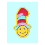 Colourful Happy Hippie Smiley Face Postcards