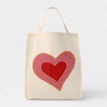 colourful heart canvas bags