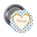 Colourful Heart Design Pinback Button