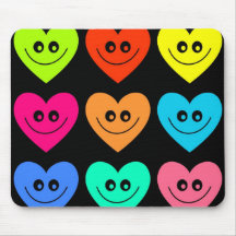 Colourful Heart Mouse Pads
