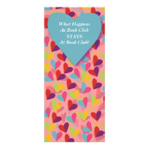 Colourful Hearts Book Club Marker Rack Cards