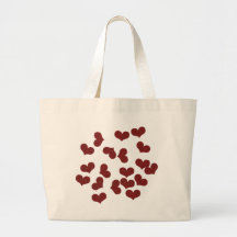 colourful hearts canvas bags