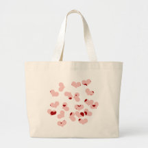 colourful hearts canvas bags