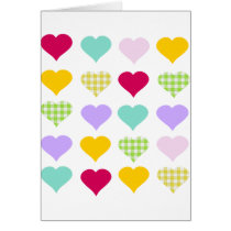 Colourful Hearts Greeting Card