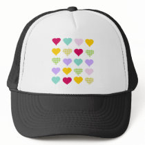 Colourful Hearts Mesh Hat