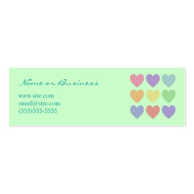 Colourful Hearts Profile Card Business Card