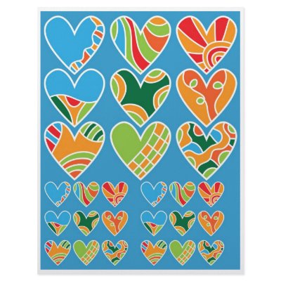 Colourful Hearts - Scrapbook graphics Custom Letterhead by karanta
