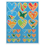 Colourful Hearts - Scrapbook graphics letterhead