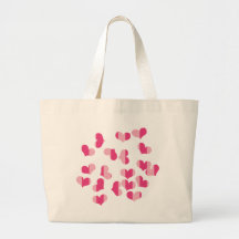 colourful hearts tote bag