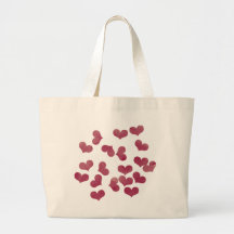 colourful hearts tote bag
