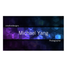 Colourful Hexes Business Card Template