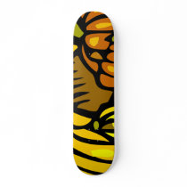 Colourful horn shaped cornucopia skateboard