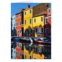 Colourful Houses on the River Cards