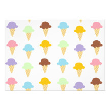 Colourful Ice Cream Cones Announcement