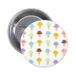 Colourful Ice Cream Cones Buttons
