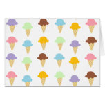 Colourful Ice Cream Cones Card
