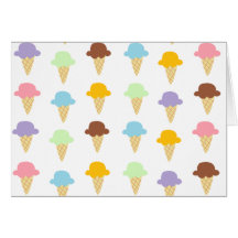 Colourful Ice Cream Cones Card
