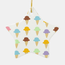 Colourful Ice Cream Cones Christmas Tree Ornament