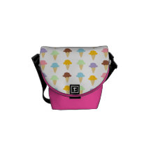 Colourful Ice Cream Cones Messenger Bag