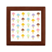 Colourful Ice Cream Cones Trinket Box