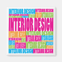 Colourful Interior Design Fridge Magnets