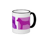 Colourful Jack Russell Terrier Silhouettes Coffee Mug